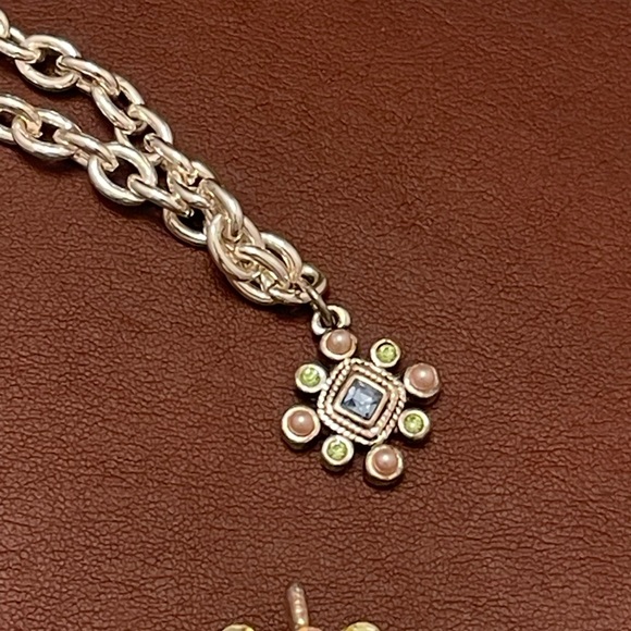 Brown Leather Journal with vintage jewelry accents - Picture 5 of 9